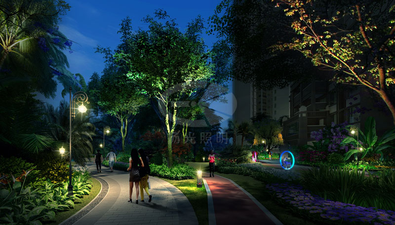 小區道路照明設計效果圖