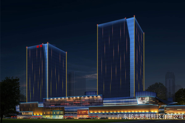 山西萬(wàn)豪華府寫(xiě)字樓夜景亮化
